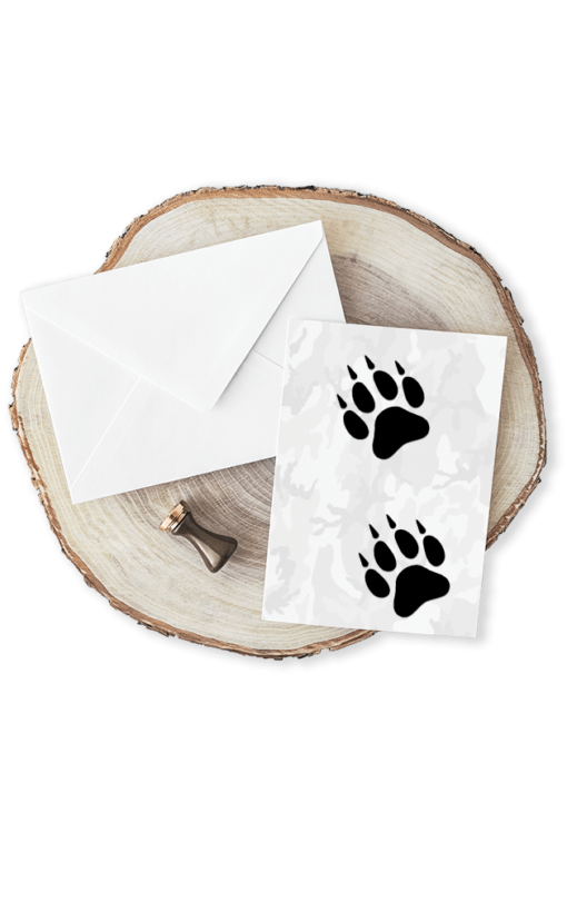 Greeting Card - Dog Paws by Jen Lashua