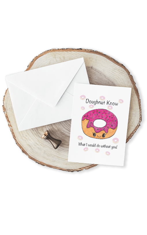 Greeting Card - Doughnut Know by Jen Lashua