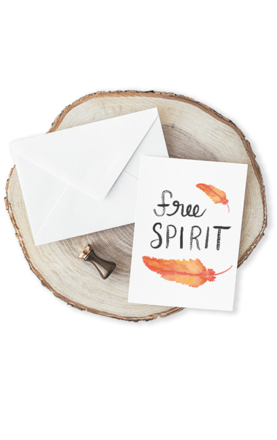 Greeting Card - Free Spirit by Jen Lashua