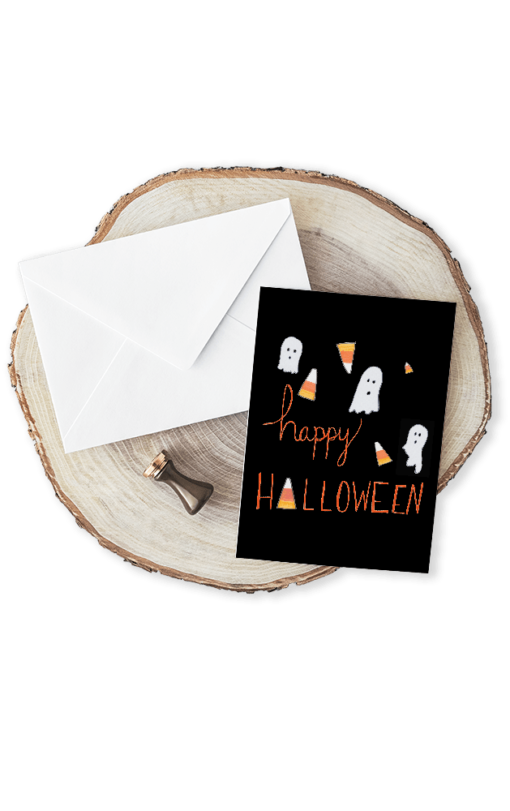 Greeting Card - Happy Halloween by Jen Lashua