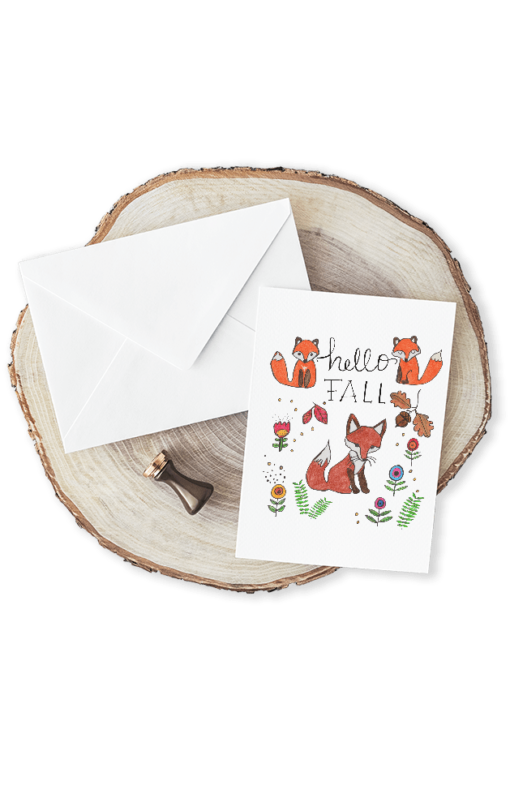 Greeting Card - Hello Fall by Jen Lashua
