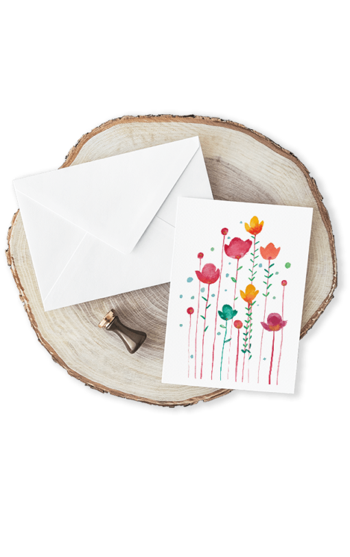 Greeting Card - Petite Fluer by Jen Lashua