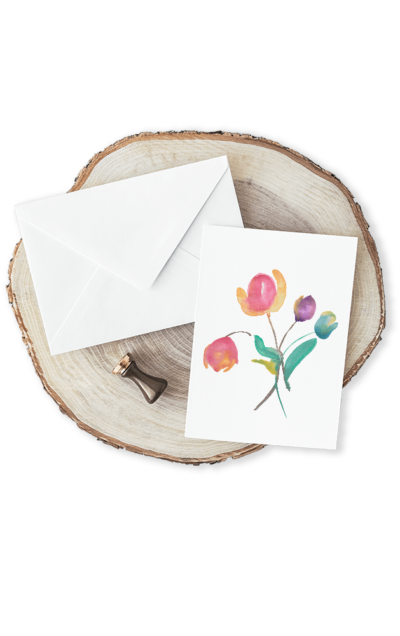 Greeting Card - Tulips by Jen Lashua