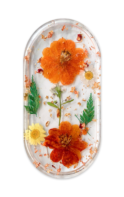 Trinket Tray, handmade with real flowers by Jen Lashua